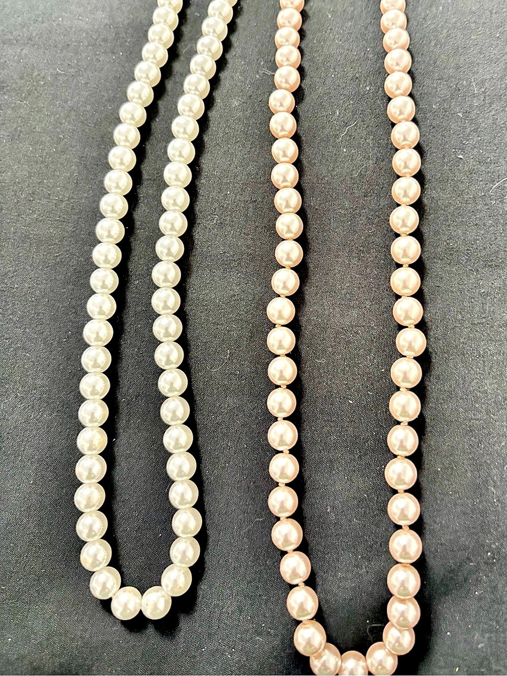 Pearl Beaded Necklaces in White & Pink
